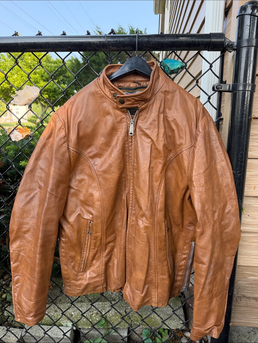 #vintage motorcycle leather jacket